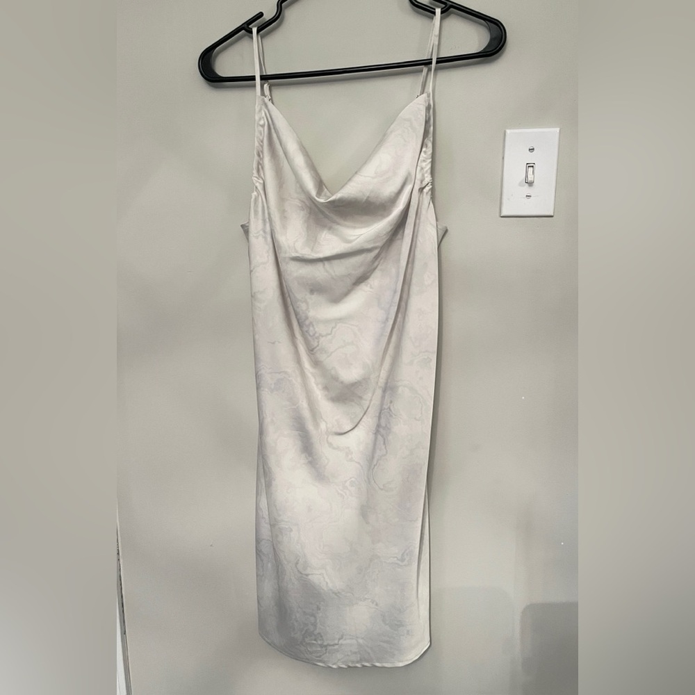 Cute Marble Satin Slip on Dreas